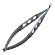 Vannas Scissors, Angled Forward, Extra-Thin Tips, Mid-Screw To Tip Length 10mm, Blade Length 7mm, Three Hole Handle, Overall Length 4-1/2" (110mm) 1579253,11/5/6223,K4-5112